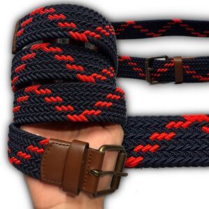 Gap Navy Blue Red Stretch Belt